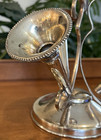 Vintage Silverplate Trumpet Form Epergne Centerpiece Vase Silver Plated Decor