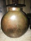 Just Andersen  Small Art Deco 5  X 4  Vase In Disco Metal  1940s