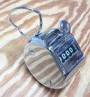 Vintage Japan Hand Tally Counter Clicker Mechanical Metal 4-digit