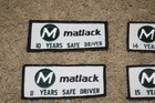 Vintage Matlack Trucking  Safe Driver Patch Lot 9 Different Years   Extra Patch