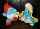 80s Vintage Rare The Smurfs Argentina Big Lot Peyo Plush Toys Glass Pencil Case 