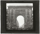 Porte Saint-denis  Paris  Photo Glass Plate  Positive 8 5x10 Cm