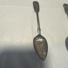 Set Of 3 - Antique Fiddleback Austrian 800 Silver Spoons - Vintage