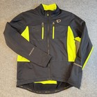 Pearl Izumi Windstopper Jacket Mens Large Black Yellow Cycling Hi Vis Zip