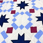 Handmade Star Celebration Cotton Patchwork Queen Size Quilt Top topper 86x86 