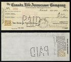 One 1920s-1940s Canada Draft check With Revenue Stamp s  Attached From Hoard