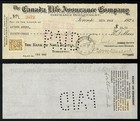 Ten 1920s-1940s Canada Drafts checks With Revenue Stamp s  Attached From Hoard