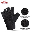 Weight Lifting Gloves Gym Training Workout Bodybuilding Exercise Fitness Wraps