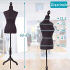 Female Mannequin Torso Dress Colthing Form Body Display W  Tripod Stand Black