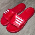 Adidas Mens Alpha Bounce 2 0 Cushion Slip On Adjustable Slides Sandals Sz 13 Red