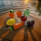 Murano Style Lifesize Art Glass 7 Piece Fruit vegetables