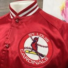Chalk Line St Louis Cardinals Satin Bomber Jacket Mens Large Red White Baseball