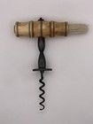 Early Henshall Type Flower Button Hour Glass Shaft Corkscrew With Cork Grips