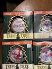 Coca-cola Trim-a-tree Collection Ornaments     Lot Of 7     Vintage Christmas A7