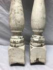 One Vtg Pair Thick 4x24 Creamy White Spindles Porch Balusters Old Chic 997-23b