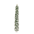 New Primitive Christmas Tree Timer Taper Candle Flocked Green 11 5 t Flickering