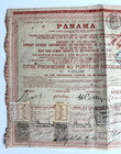 1888 Panama Canal Interoceanique French Lottery Bond Ferdinand De Lesseps