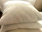Nwot 2 White Euro Pillow Inserts 33 X 33  Down Feather Pillow Sham Stuffer Xl