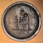 Big Mother   Children Medal  Large 73mm Gilt Bronze Art bar token ingot bullion 