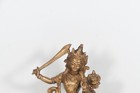 Brass Handcrafted Antique Manjushree Statue Tibetan Figurine Vintage Sculpture