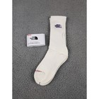 The North Face Crew Socks Mens Large 9-11 White Embroidered Logo Outdoor Nwt