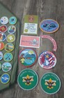 Bsa 1980s Sash 21 Merit Badges Lot Patches Leather Keychains Boy Scouts Vintage 