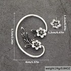 Asymmetric Vintage Flower Earrings Ear Hook Dangle Women Fashion Jewelry Gift