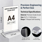 10 Pack Acrylic Sign Holder 8 5 X 11 Clear Double Sided Table Display Stand Plus