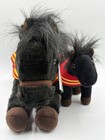 Wells Fargo 2016 Mike Black Horse Pony Plush Stuffed Animal Large   Mini New