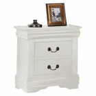 White Finish Nightstand Bedside Table 2 Drawers End Side Accent Storage Bedroom