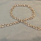 Antique Victorian Mother Of Pearl Mop Hand Carved Bead Wired Necklace