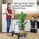 Folding Hand Truck  330 Lbs Heavy Duty Luggage Cart  Portable Utility Dolly P   