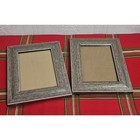 Set Of Two Silver Picture Frames Modern Rustic Style Free Standing Wall Hanging 