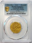 1504-1555 Spain Gold Cob Escudo Coin 1e - Certified Pcgs Au Details - Rare 