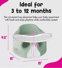 Bumbo Baby Infant Soft Foam Floor Seat Chair With Eating And Top Tray Attachment