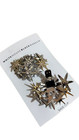 Whbm Crystal Starburst Shoe Clips Gold Silver Rhinestone Glam Pair Luxury Accent