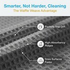 6 Pack Premium Microfiber Cleaning Cloth  Waffle Towels Car Detailing  Glass