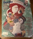 Set Of 2 Vtg Bucilla Felt Stocking Santa And Snowman 18  Kits