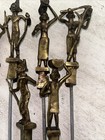 Set Of 12 Vintage Steel   Brass Shish Kebab Skewers Bbq  African Folk Art