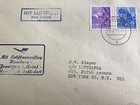 Germanyhamburg -  Frankfurt - New York  1955 Air Flight Stamps Cover R43986