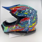 Ilm 128ys Youth Full Face Off-road Motocross Helmet Teal Multi Graphic