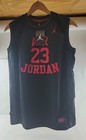  Nike Air Jordan Boys  Jumpman Sewn Basketball Jersey  23 Black Red Nwt Size Xl 