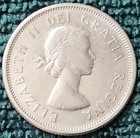 1963 Canada Silver 25 Cents Quarter - King George V Caribou - High Grade Vf xf