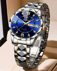 Men s Watch Luxury Brand Waterproof Analog Quartz Calender Stainless Steel Band