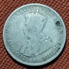 1924 Australia 1 Florin George V Silver Coin Vg f Km 27
