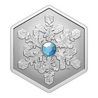 2024 Canada 1 Oz Silver Proof Coin Snowflake With Light Blue Crystal Insert