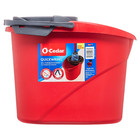 Quickwring    2 5 Gallon Mop Bucket With Wringer  Red
