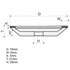 3 Inch 75x6mm  Hole 20mm  Type  12  2-45 Cup Tool Diamond Grinding Wheel Carbide