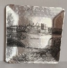 Vtg Wendell August Forge Pittsburgh Scene 9x9  Tray Heinz Field Pnc Park Incline