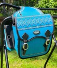 Tough 1 Blue Embroidered Saddle Bags 1200 Denier 